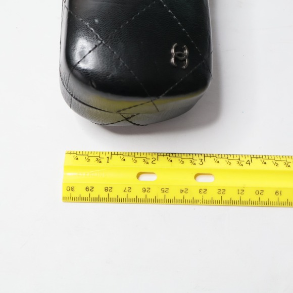 Chanel Black Quilted Leather Sunglasses Case Hard‎ Shell CC Logo Clamshell Case main image 7